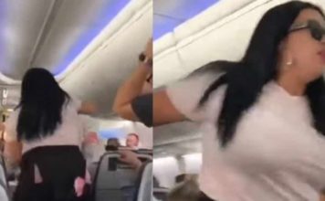 Celos nivel: Mujer golpea a su novio en pleno vuelo por ver a otra chica